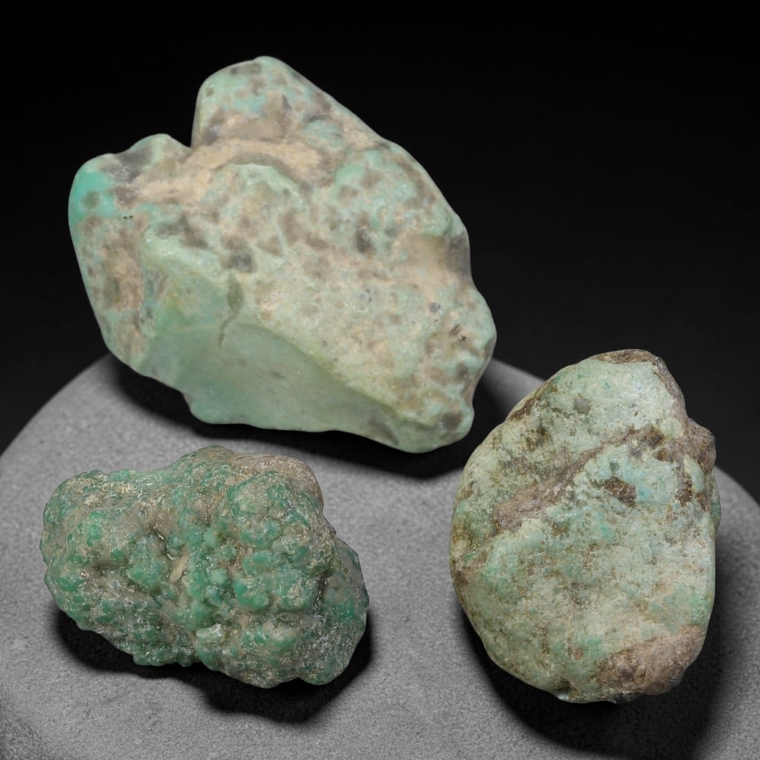 128ct Natural Kingman Turquoise Rough - Arizona USA, 60YR: This is a natural, unpolished Kingman turquoise rough specimen from Arizona, USA, with subtle greenish-blue hues visible within a naturally weathered host matrix. The stone retains its completely unmo