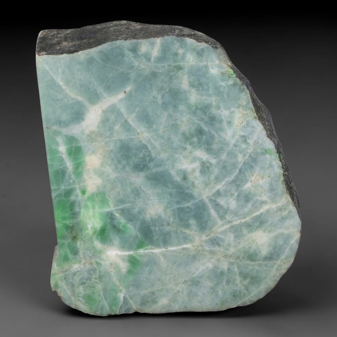 201ct Natural Type A Burmese Jadeite Jade Sliced Rough, 67YN (1 of 2)