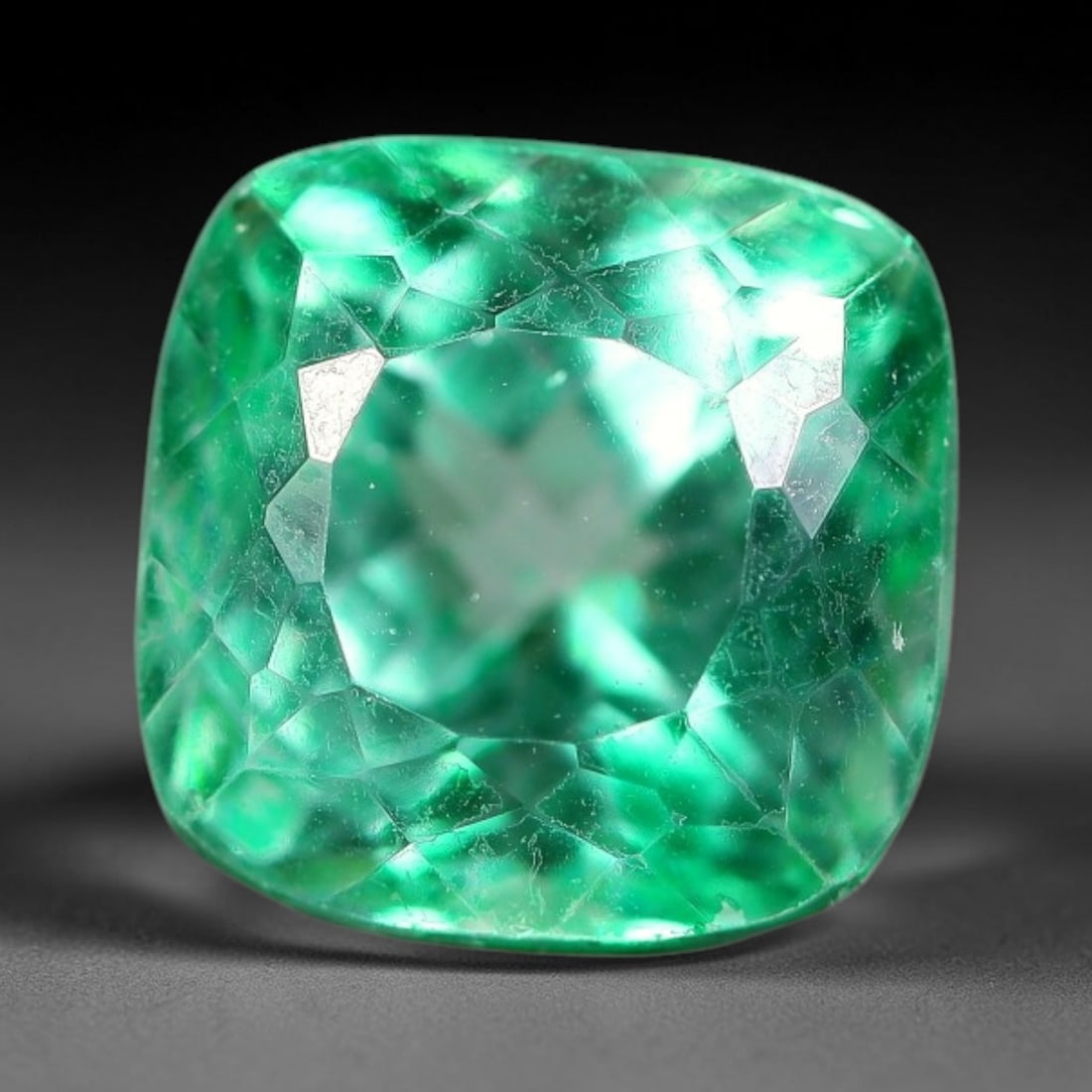 10.50 Carats Natural Brazilian Green Topaz Faceted Loose Gemstone, 75WY: This natural topaz originates from Brazilian mineral formations and undergoes professional faceted lapidary finishing with uniform high-gloss polishing across all outer crystal facets. Natural fine in