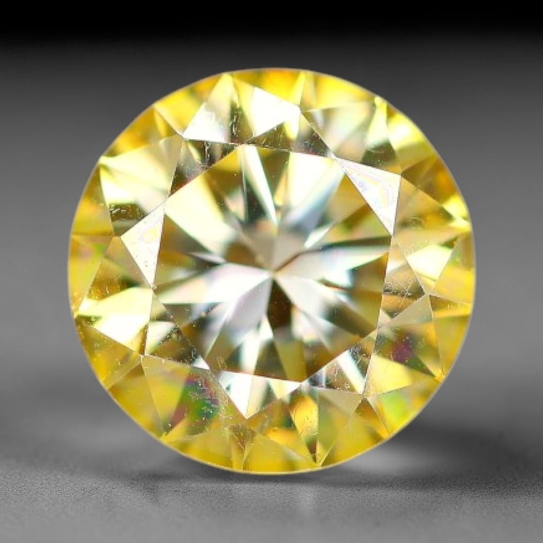 0.97 Carats Yellow Moissanite Loose Gemstone, 35WP: This yellow moissanite features dimensions of 6.4x4mm, crafted from high performance silicon carbide material famous for exceptional light refraction and brilliant light dispersion that creates intens