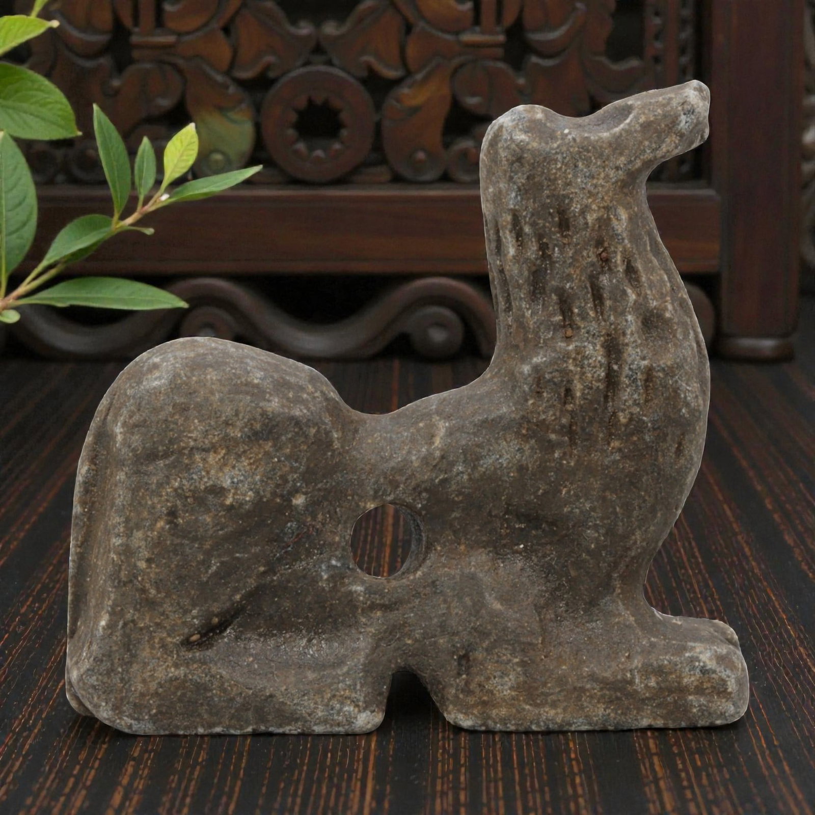 Ancient Near Eastern Style Stone Recumbent Zoomorphic Amulet, 85WM (1 of 2)