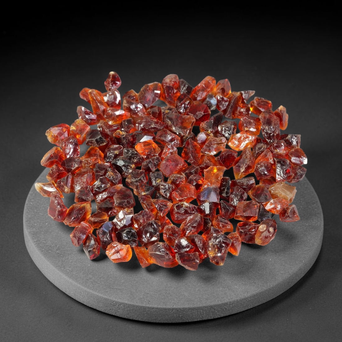 115.64 Carats Natural Garnet Rough Parcel, 73WV: This rich parcel of natural garnet rough displays deep saturated reddish-brown and fiery orange-red tones characteristic of almandine garnet, with natural translucent to semi-transparent crystalline s