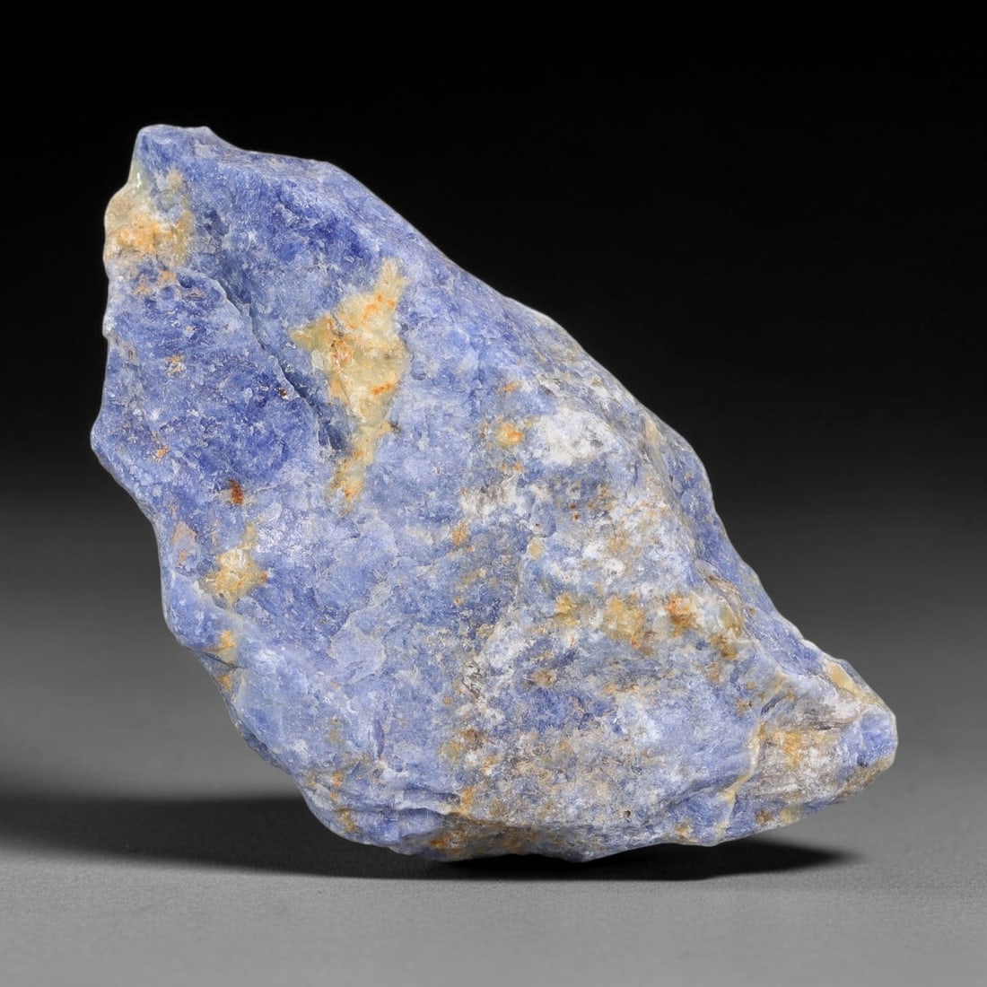 84 Carats Natural Royal Blue Sodalite Rough Stone, 16YS: This genuine natural sodalite rough exhibits soft blended royal blue mineral coloration mixed with pale crystalline matrix formed through natural igneous geological formation. Fine light mineral speck
