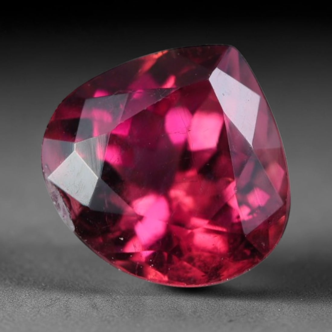 1.23 Carats Natural Vivid Rubellite Trillion Faceted Loose Gemstone, 52WS (1 of 1)