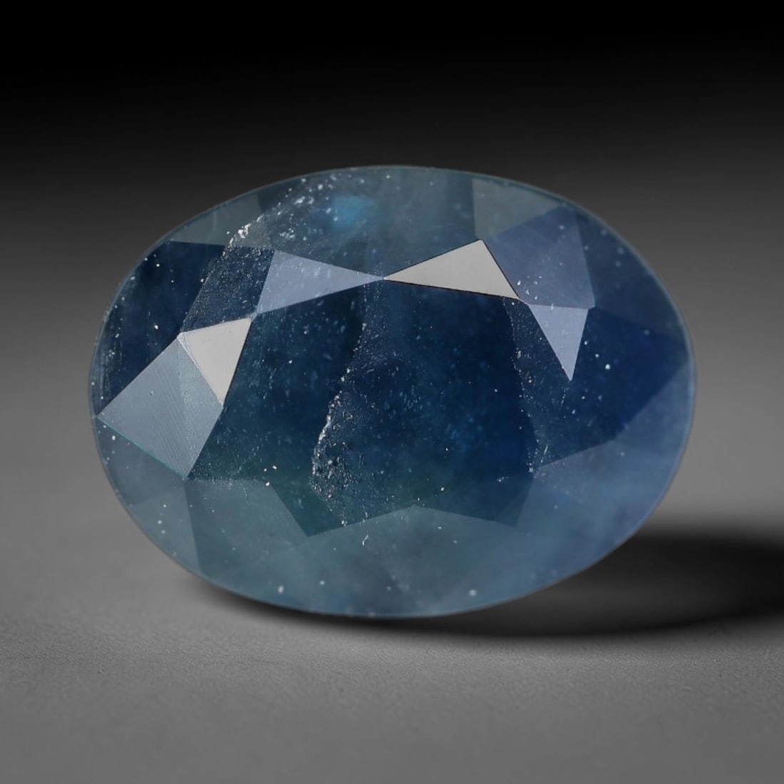 2.13 Carats Natural Deep Blue Loose Sapphire Oval Faceted Gemstone, 92XZ: Natural rich saturated blue corundum sapphire precision faceted loose gemstone, crafted with mixed brilliant facets to deliver strong light reflection and deep uniform blue color saturation. The cryst