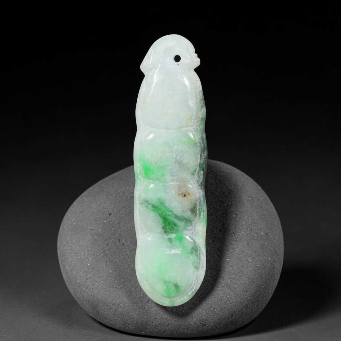 Natural Burmese Type A Jadeite Jade Hand Carved Pendant, 13TC: Artisan hand-carved untreated Burmese Type A jadeite jade pendant measuring 57x15.6 mm. Carefully sculpted with detailed relief craftsmanship and finished with a smooth glossy polish. Authentic Type A