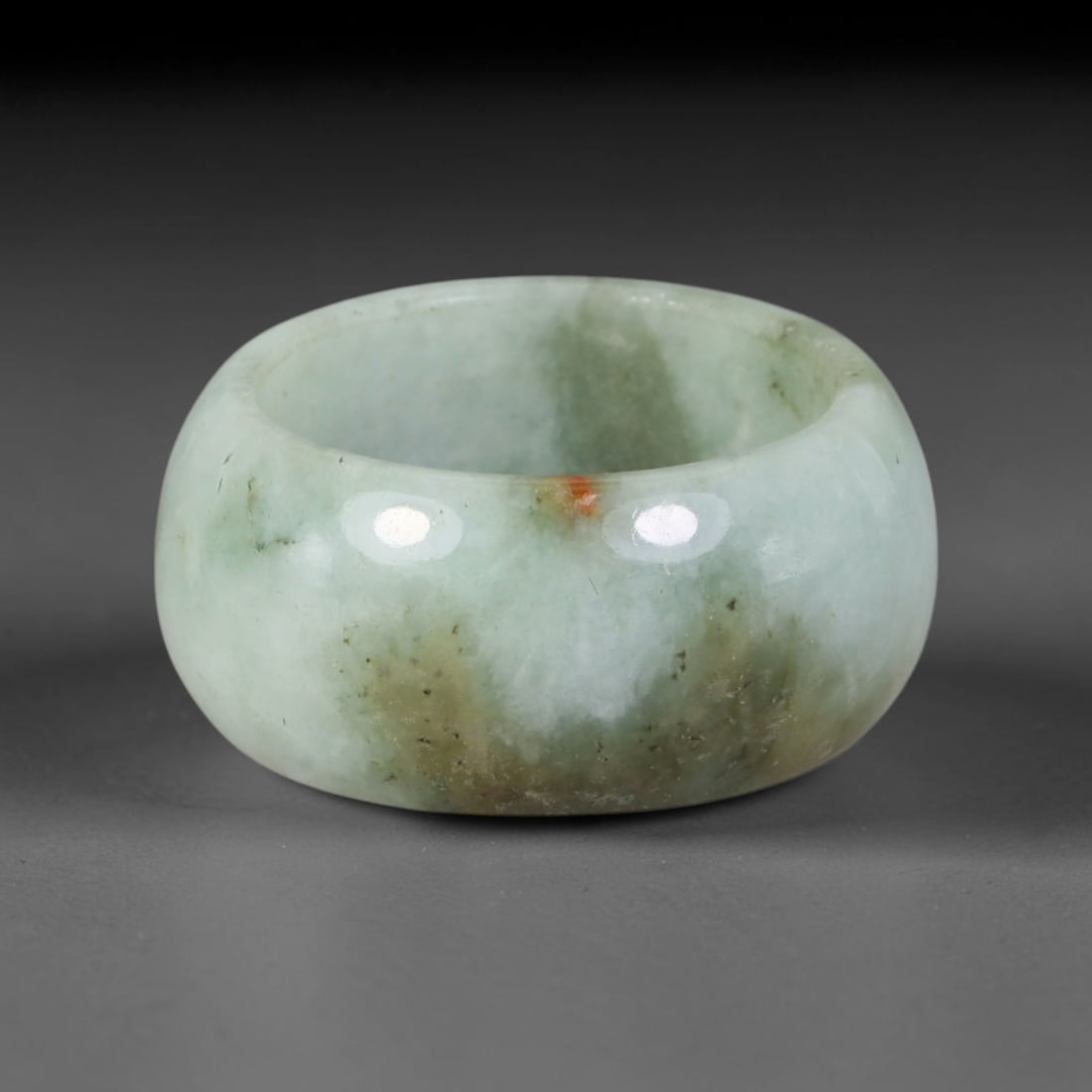 Natural Burmese Type A Jadeite Jade Band Ring Size US 8.75, 32TB (1 of 2)