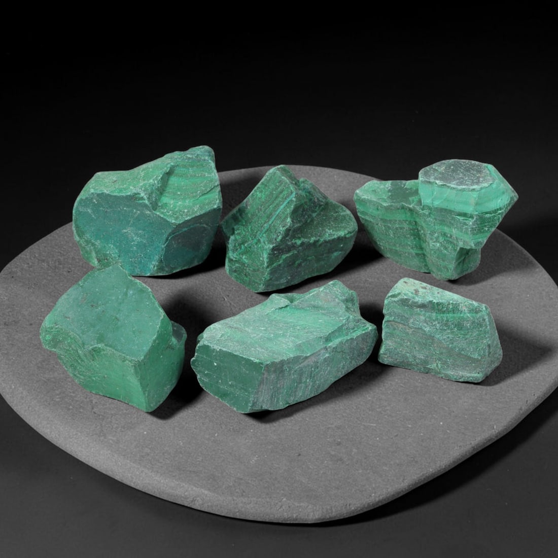 510ct Natural Malachite Rough Raw Mineral Specimen, 49YT: Formed through natural geological mineralization processes, this unpolished malachite rough displays inherent textural layering developed over prolonged underground formation cycles. The material reta