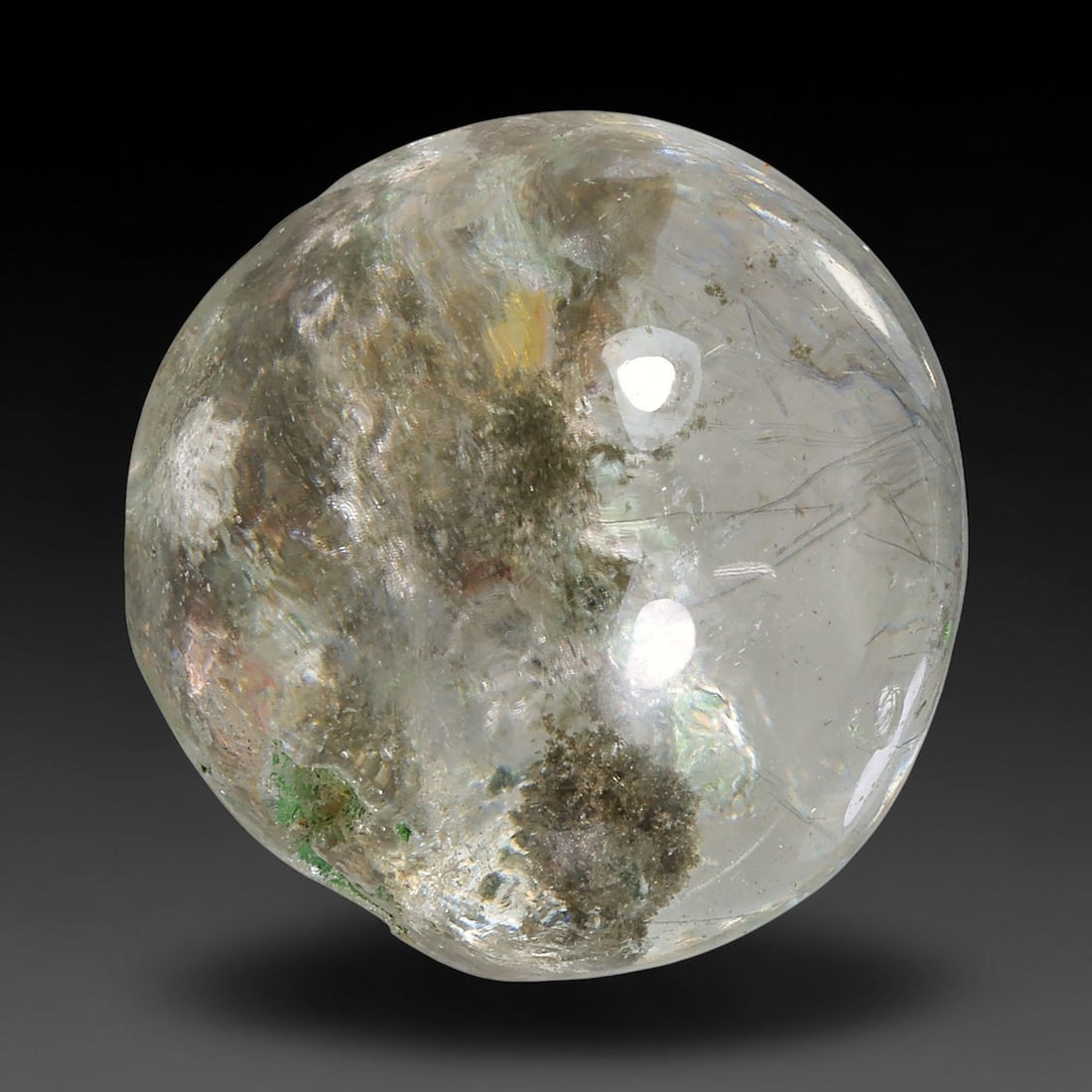 20.49ct Natural Brazilian Phantom Quartz Oval Cabochon Loose Gemstone, 87YX (1 of 1)