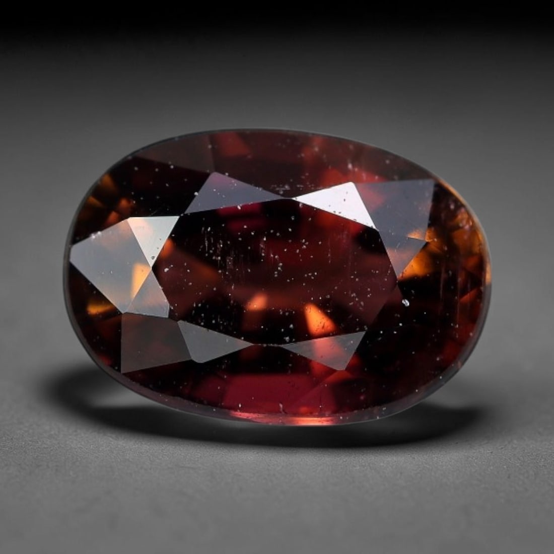 1.28 Carats Natural Deep Red Almandine Garnet Oval Faceted Loose Gemstone, 96XV: Natural rich deep red almandine garnet expertly cut into an oval faceted loose gemstone, crafted with mixed brilliant facets to amplify its warm saturated crimson hue and light refraction. The crystal
