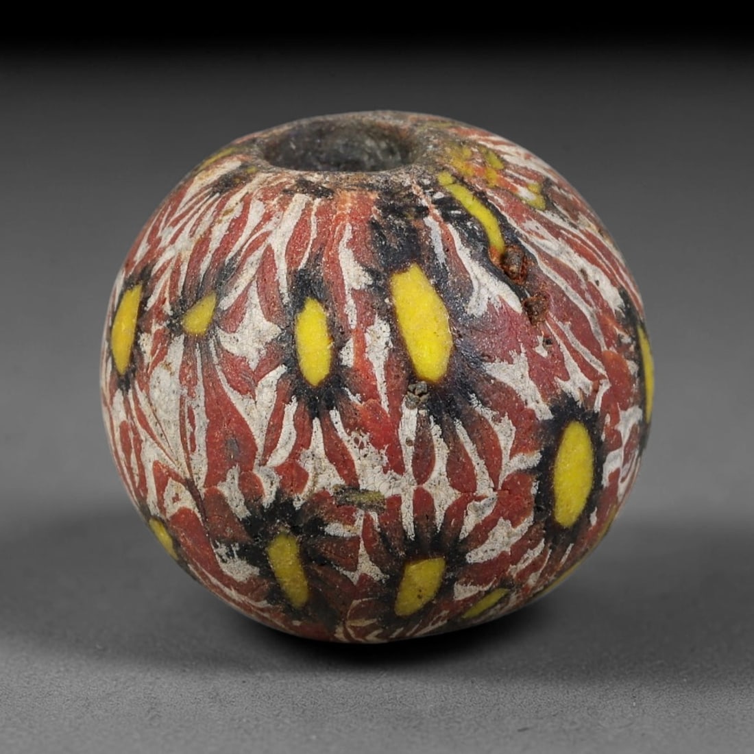 Antique Borneo Glass Trade Bead - 17mm Vintage Handcrafted Bead, 1XD: Antique Borneo glass beads hold deep cultural and historical significance within Southeast Asian maritime trade networks. For centuries, these glass spheres circulated as vital currency, ceremonial ta