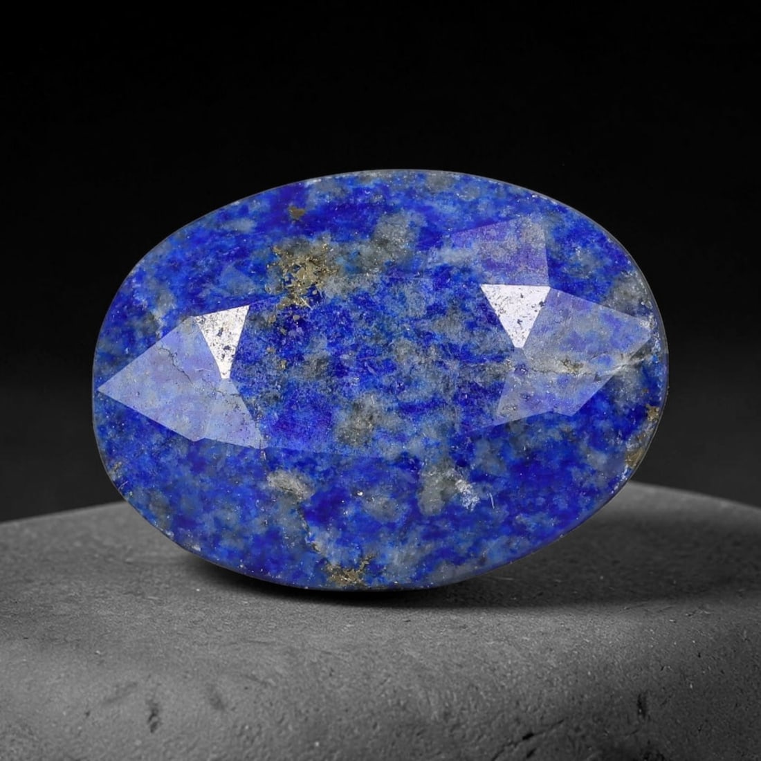 7.07 Carats Natural Deep Blue Lapis Lazuli Loose Gemstone, 11ZQ: This genuine natural lapis lazuli displays rich saturated royal blue coloration mixed with pale mineral veining formed through natural geological mineral formation. Fine native mineral flecks and subt