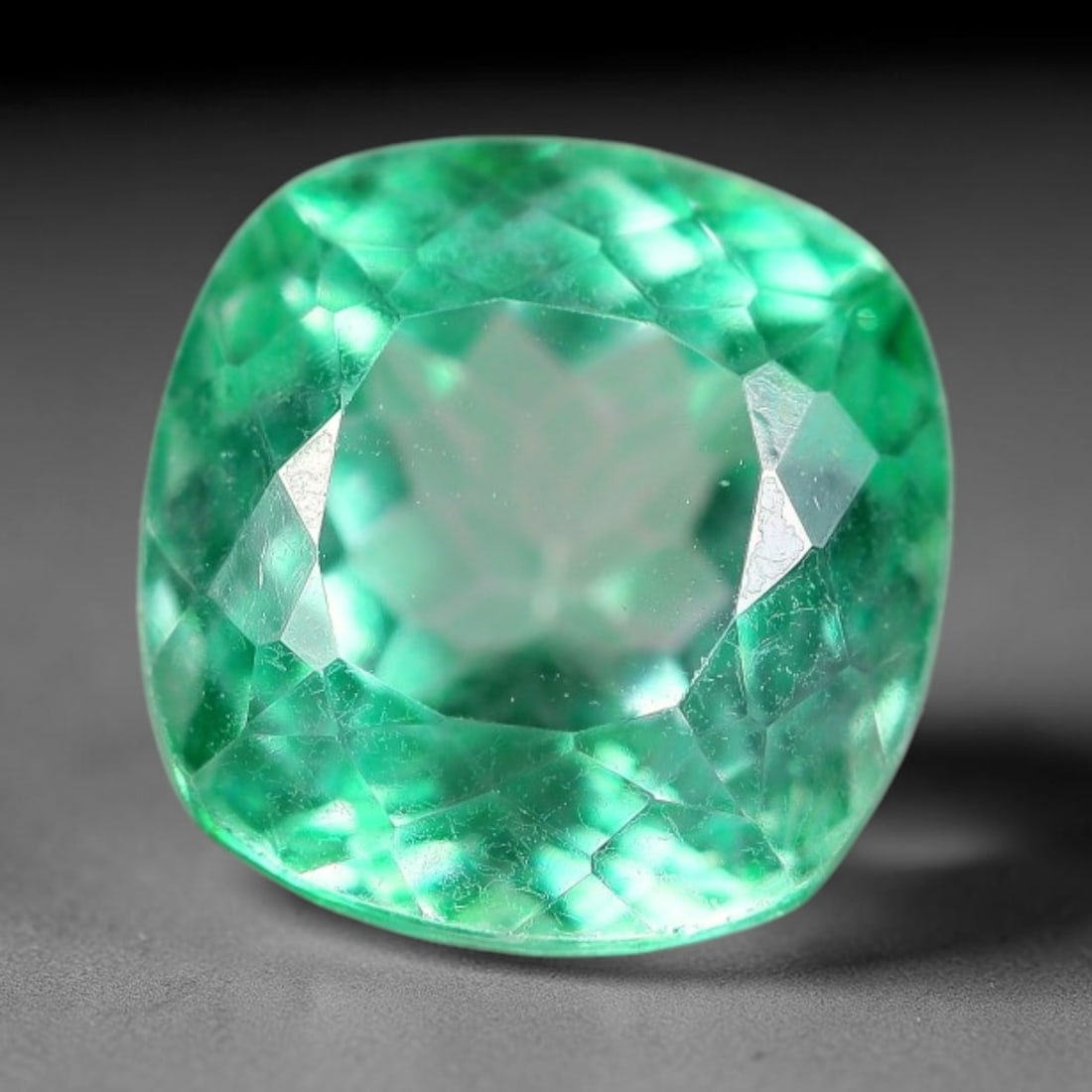 11.30 Carats Natural Brazilian Green Topaz Faceted Loose Gemstone, 76WY: This natural topaz originates from Brazilian mineral formations and undergoes professional faceted lapidary finishing with uniform high-gloss polishing across all outer crystal facets. Natural fine in