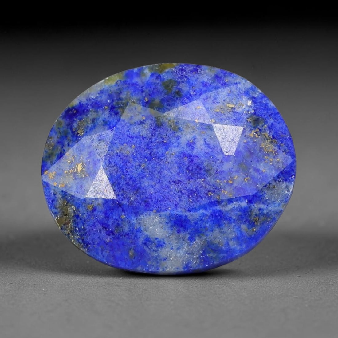 5.18 Carats Natural Deep Blue Lapis Lazuli Loose Gemstone, 4ZQ: This genuine natural lapis lazuli displays rich saturated royal blue coloration mixed with pale mineral veining formed through natural geological mineral formation. Fine native mineral flecks and subt
