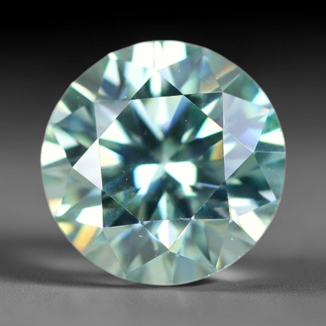 1.77 Carats Aqua Toned Moissanite Loose Gemstone, 79WP (1 of 1)
