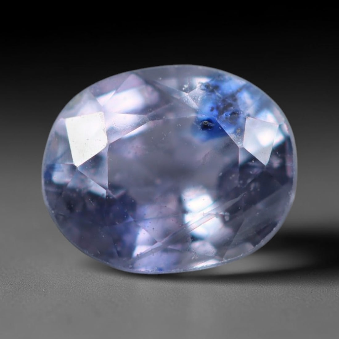 0.55 Carats Natural Bi-Colored Lavender Blue Sapphire Loose Faceted Gemstone, 18XM (1 of 1)