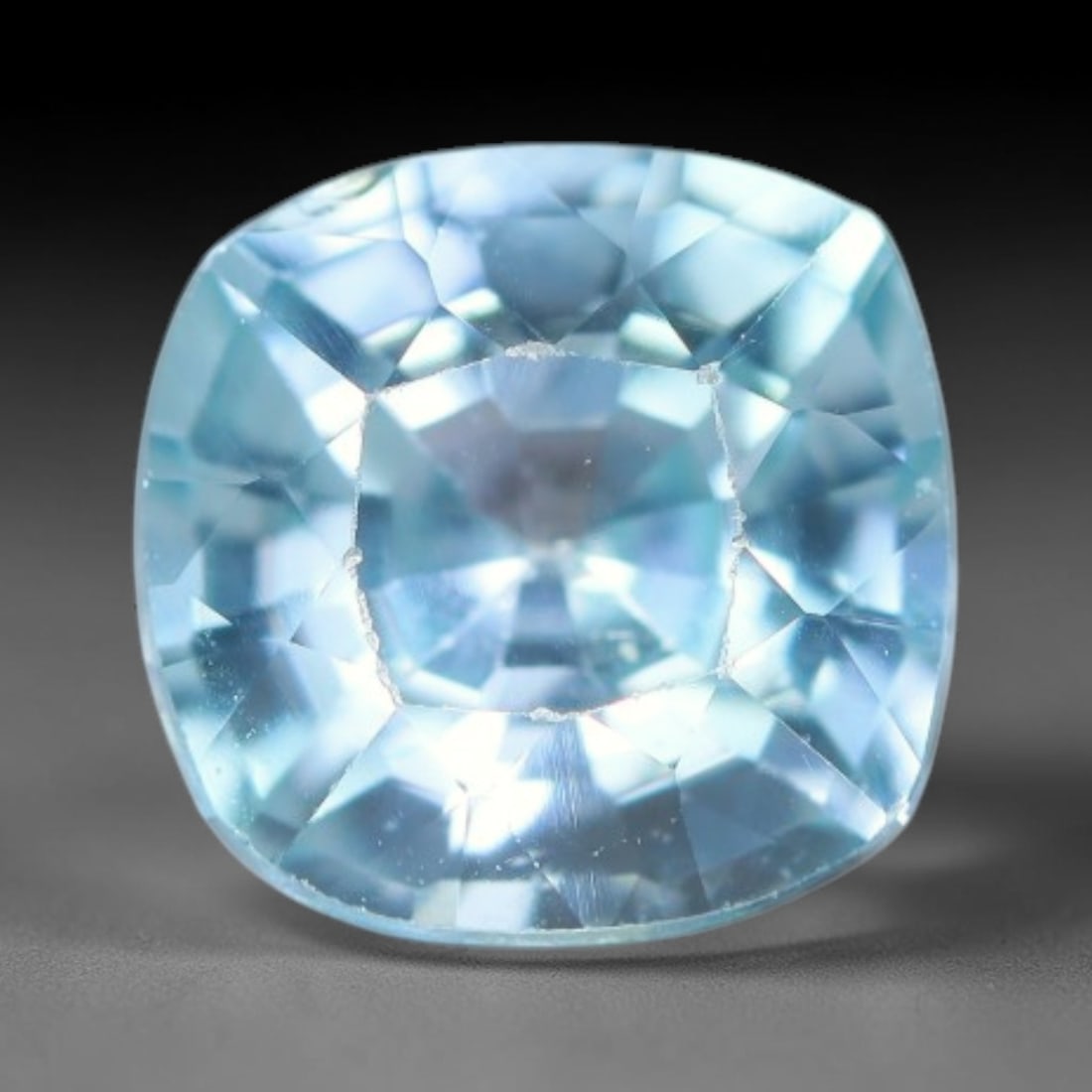 1.64 Carats Natural Sky Blue Zircon Faceted Loose Gemstone, 24WW: This zircon is extracted from natural crustal mineral deposits and processed with accurate faceting and bright reflective polishing under professional lapidary standards. Tiny natural internal pinpoin