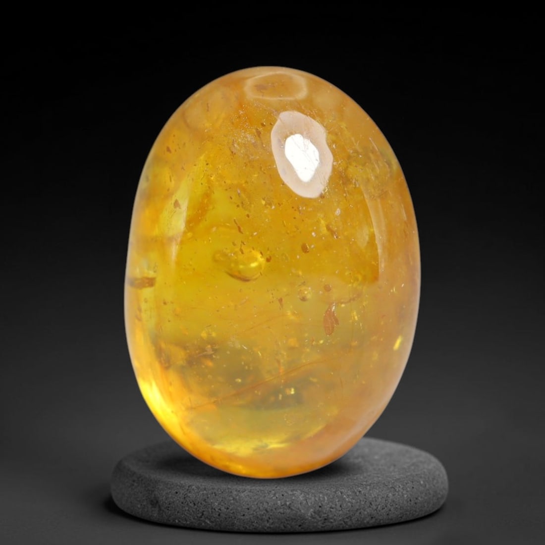 6.74 Carats Natural Madagascar Yellow Sapphire Cabochon Loose Gemstone, 87XY: Formed of natural corundum sourced from Madagascar geological formations, this raw mineral material is shaped and polished into a smooth cabochon form via professional stone processing techniques. Nat