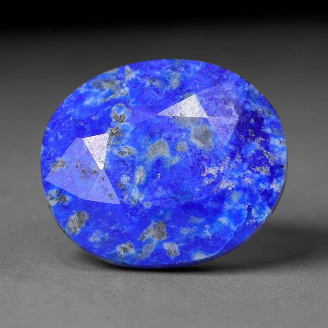 6.26 Carats Natural Deep Blue Lapis Lazuli Loose Gemstone, 8ZQ: This genuine natural lapis lazuli displays rich saturated royal blue coloration mixed with pale mineral veining formed through natural geological mineral formation. Fine native mineral flecks and subt