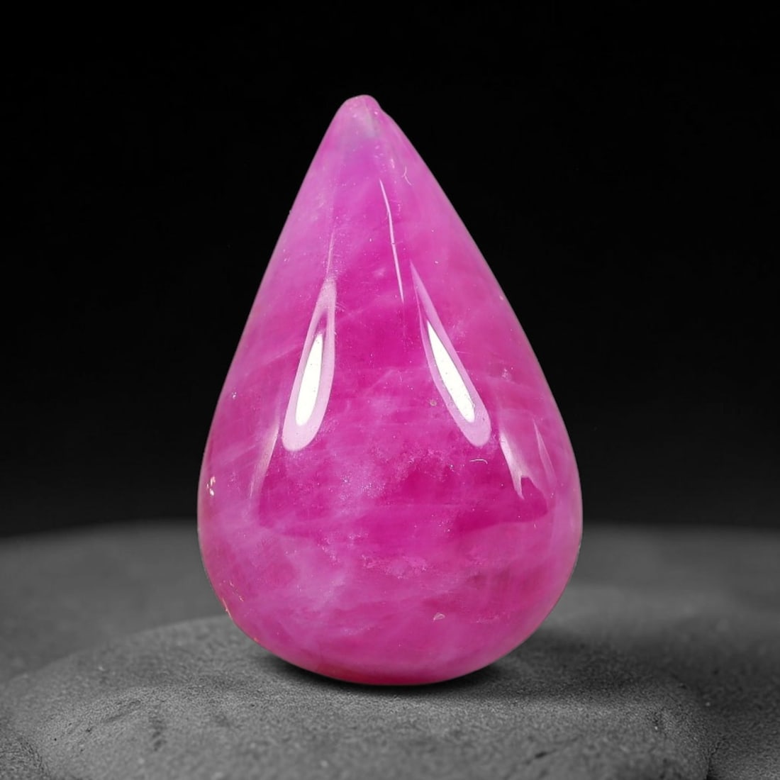 9.21 Carats Natural Mozambique Ruby Cabochon Loose Gemstone, 60TM: This ruby originates from Mozambique natural mineral deposits and receives professional cabochon grinding and polishing treatment to form a smooth glossy exterior surface. Tiny mineral particles and n
