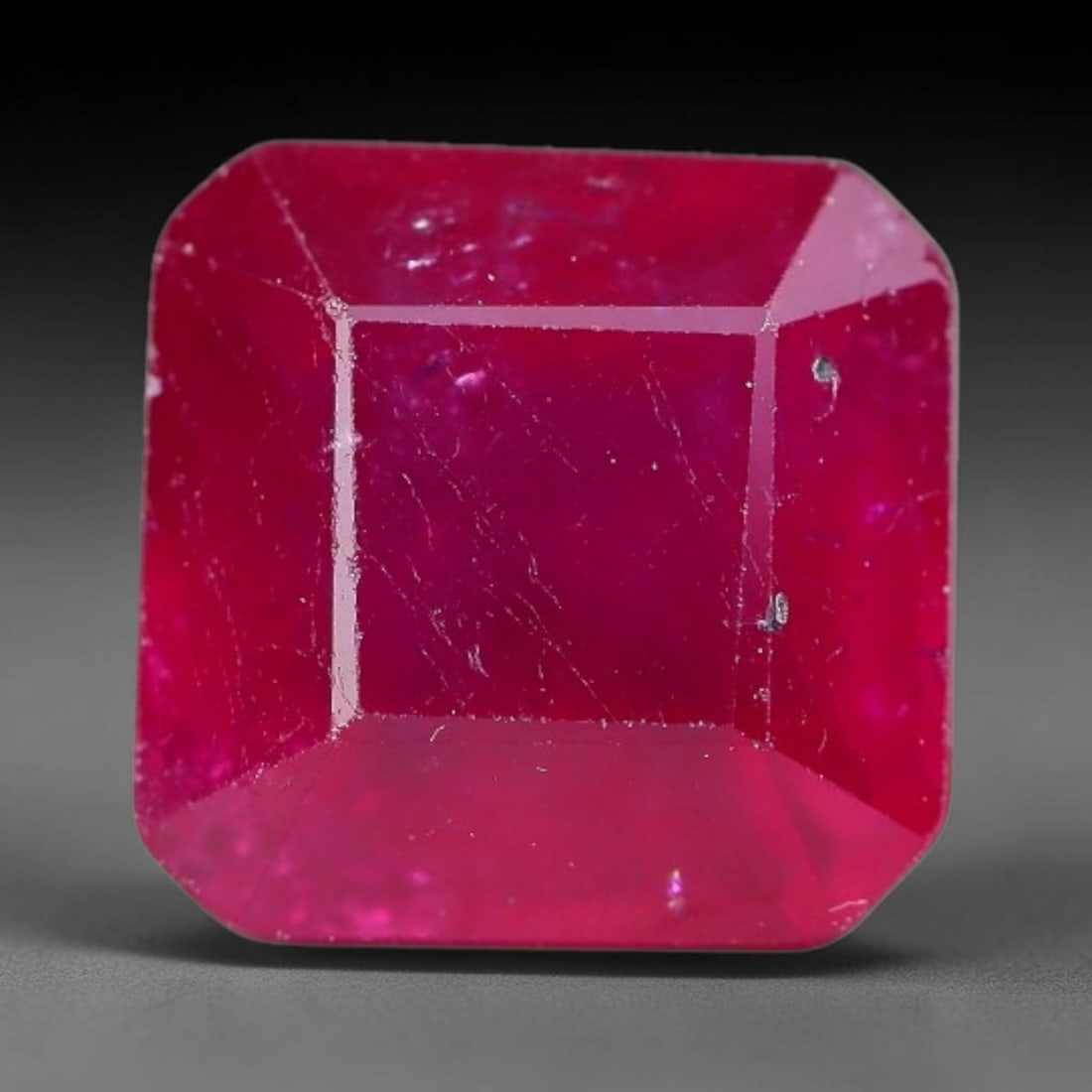5.27 Carats Natural Madagascar Ruby Square Cushion Cut Loose Gemstone, 18YW (1 of 1)