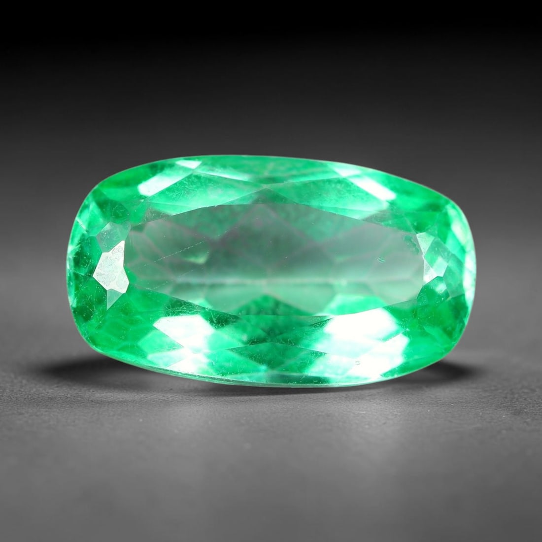 7.90 Carats Natural Brazilian Green Topaz Faceted Loose Gemstone, 4TM: This natural topaz originates from Brazilian mineral formations and undergoes professional faceted lapidary finishing with uniform high-gloss polishing across all outer crystal facets. Natural fine in