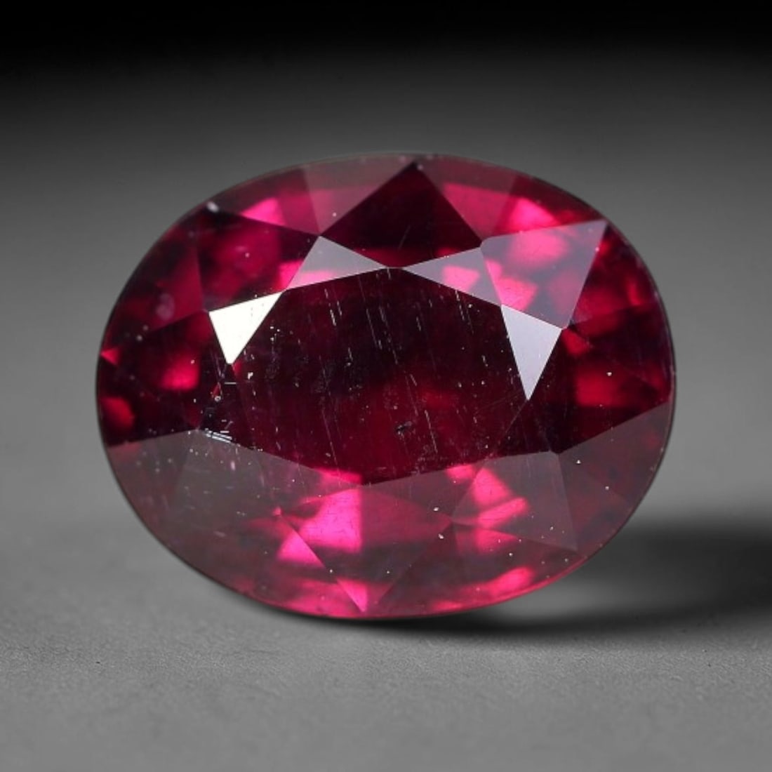 2.23 Carats Natural Pinkish Purple Rhodolite Garnet Oval Faceted Loose Gemstone, 63TS: This garnet material forms within natural geological formations and undergoes precise faceting and high-gloss polishing via professional lapidary techniques. Minor internal pinpoint inclusions and fai