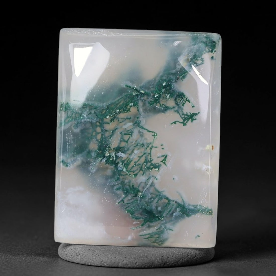 53.92ct Natural Moss Agate Rectangle Polished Cabochon, 40TH (1 of 1)