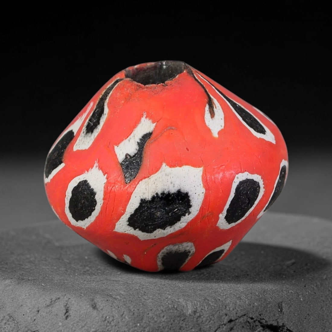 Antique Borneo Glass Trade Bead - 15mm Vintage Handcrafted Bead, 11XD: Antique Borneo glass beads hold deep cultural and historical significance within Southeast Asian maritime trade networks. For centuries, these glass spheres circulated as vital currency, ceremonial ta