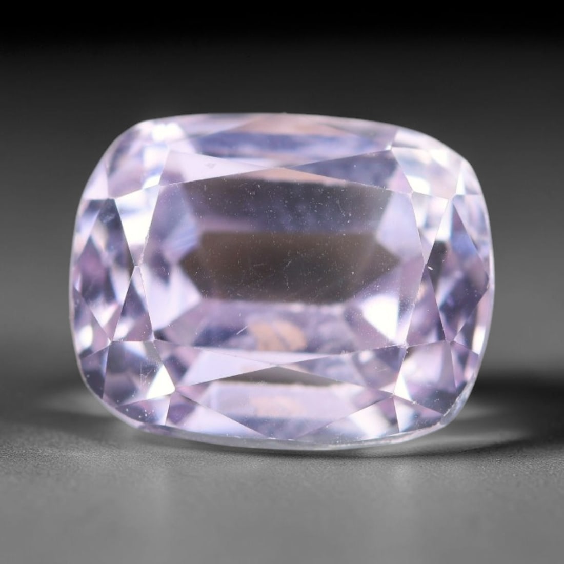 2.94 Carats Natural Soft Lilac Kunzite Faceted Loose Gemstone, 6WW: This kunzite forms within natural pegmatite mineral deposits and receives precise faceting and mirror-like high gloss polishing through professional lapidary processing. Subtle faint internal crystall