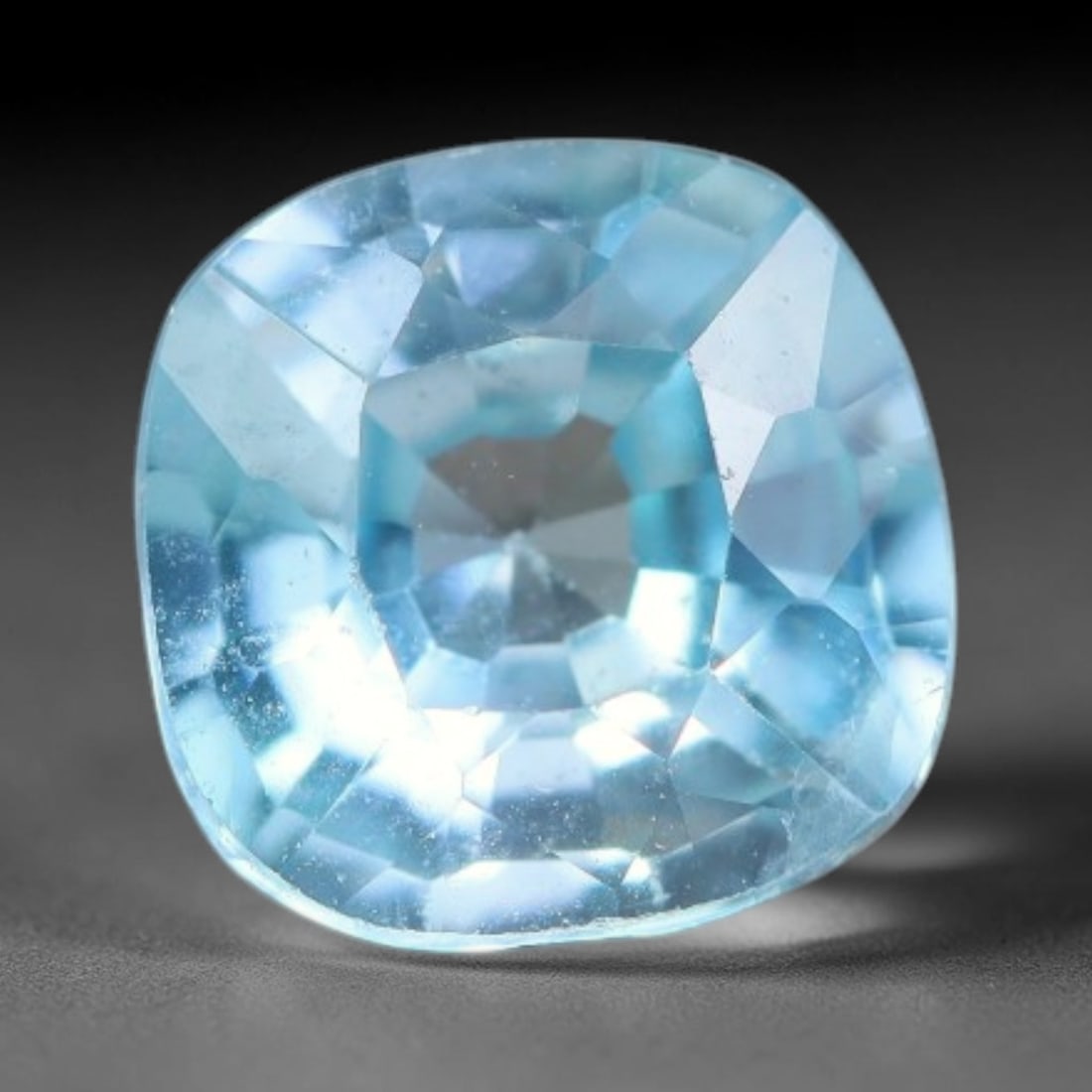 1.20 Carats Natural Sky Blue Zircon Faceted Loose Gemstone, 23WW: This zircon is extracted from natural crustal mineral deposits and processed with accurate faceting and bright reflective polishing under professional lapidary standards. Tiny natural internal pinpoin