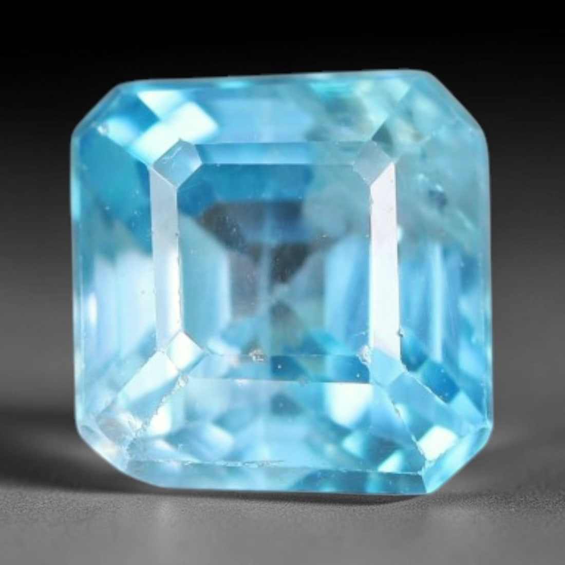 1.21 Carats Natural Sky Blue Zircon Faceted Loose Gemstone, 30WW: This zircon is extracted from natural crustal mineral deposits and processed with accurate faceting and bright reflective polishing under professional lapidary standards. Tiny natural internal pinpoin