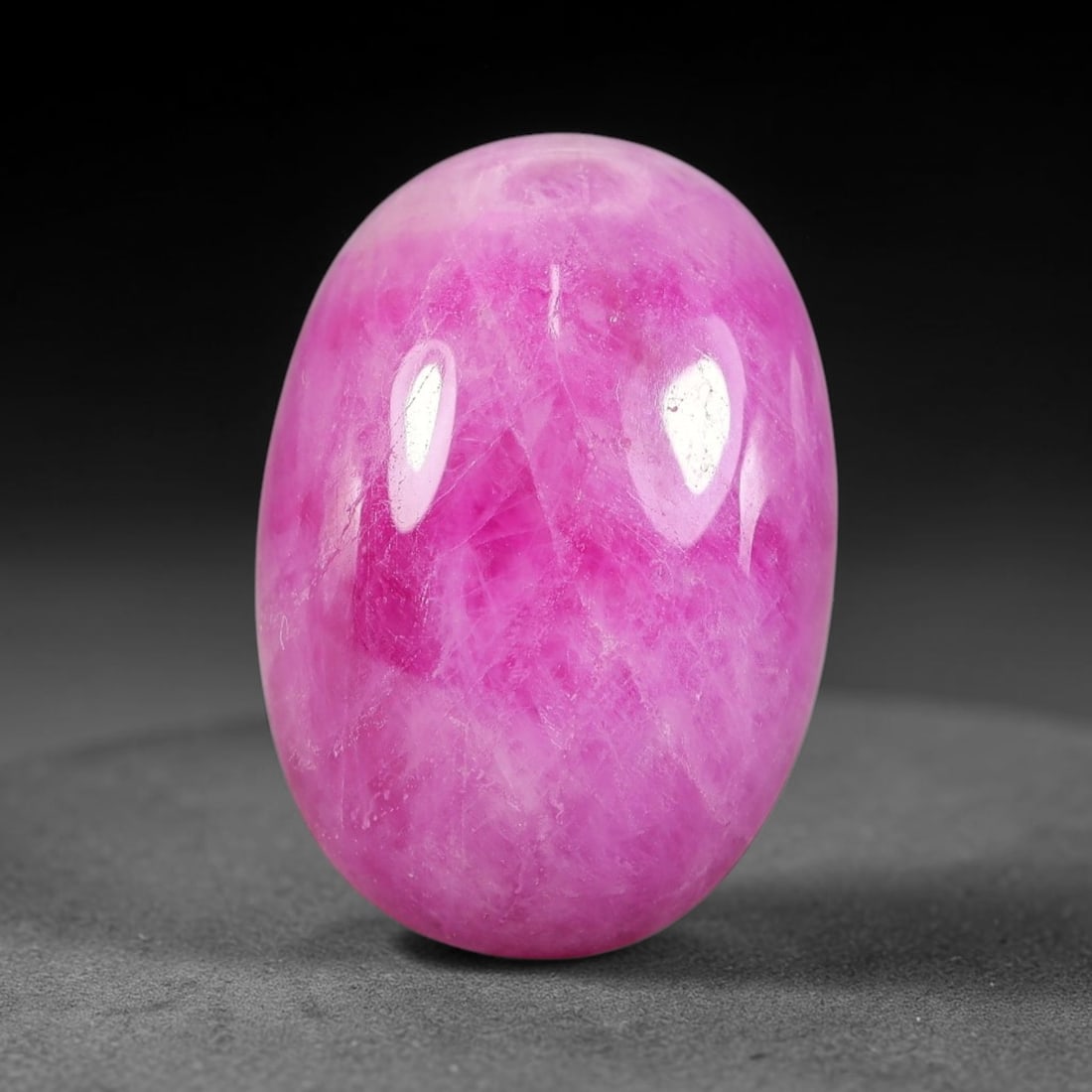 14.10 Carats Natural Mozambique Ruby Cabochon Loose Gemstone, 44TM: This ruby originates from Mozambique natural mineral deposits and receives professional cabochon grinding and polishing treatment to form a smooth glossy exterior surface. Tiny mineral particles and n