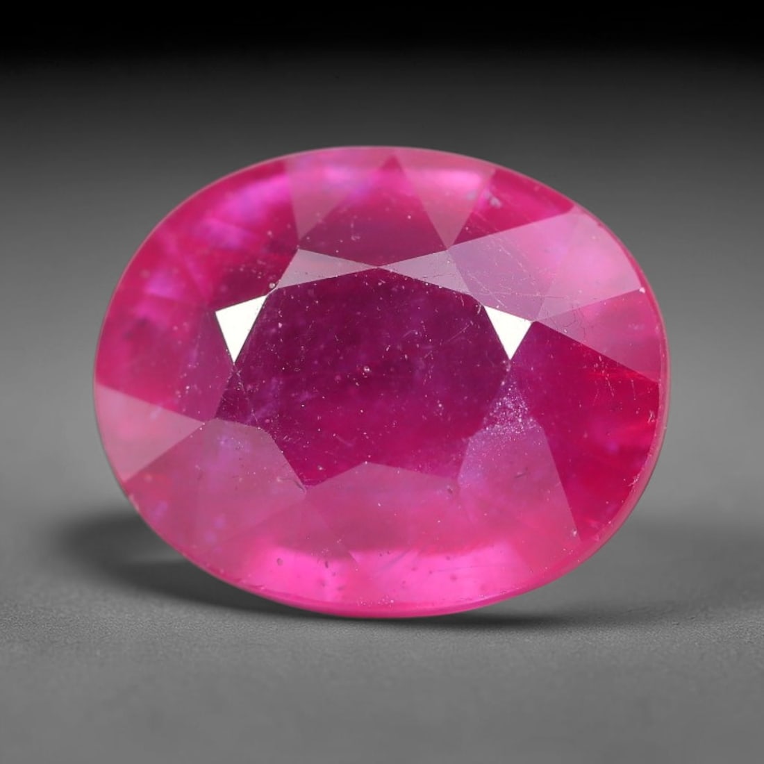 10.54 Carats Natural Mozambique Ruby Oval Faceted Loose Gemstone, 73TM: This natural Mozambique ruby is fashioned with standard oval brilliant faceting, displaying vivid saturated crimson-red hue accompanied by native fine mineral inclusions and subtle trace marks inheren