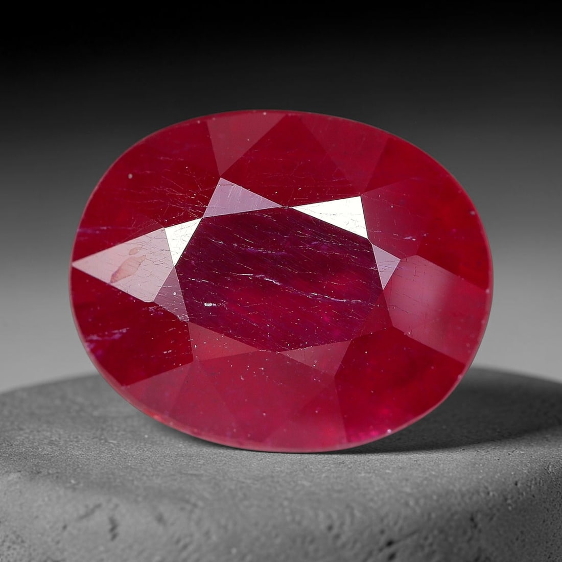 4.72 Carats Natural Madagascar Ruby Oval Faceted Loose Gemstone, 38TM (1 of 1)