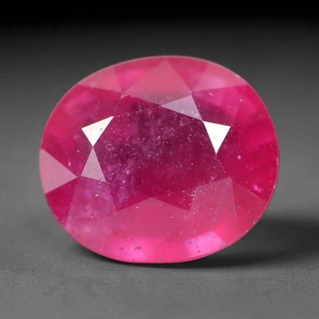 6.26 Carats Natural Mozambique Ruby Oval Faceted Loose Gemstone, 75TM: This natural Mozambique ruby is fashioned with standard oval brilliant faceting, displaying vivid saturated crimson-red hue accompanied by native fine mineral inclusions and subtle trace marks inheren