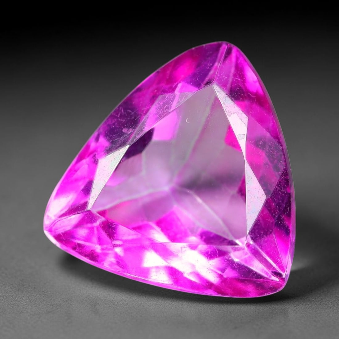 6.35 Carats Natural Brazilian Pink Topaz Trillion Faceted Loose Gemstone, 3TM (1 of 1)