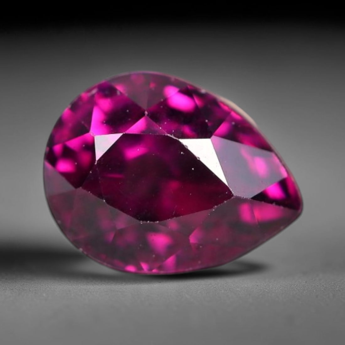 2.15 Carats Natural Pinkish Purple Rhodolite Garnet Pear Faceted Loose Gemstone, 68TS: This garnet material forms within natural geological formations and undergoes precise faceting and high-gloss polishing via professional lapidary techniques. Minor internal pinpoint inclusions and fai