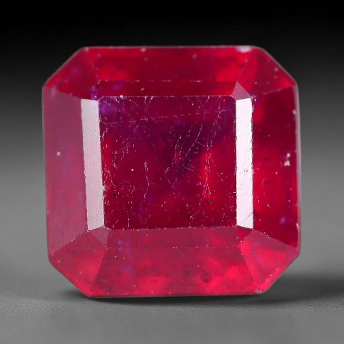 3.61 Carats Natural Madagascar Ruby Square Cushion Cut Loose Gemstone, 20YW (1 of 1)