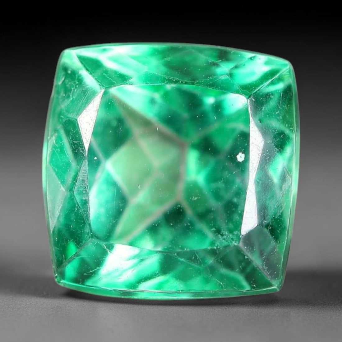 7.77 Carats Natural Brazilian Green Topaz Faceted Loose Gemstone, 95TM: This natural topaz originates from Brazilian mineral formations and undergoes professional faceted lapidary finishing with uniform high-gloss polishing across all outer crystal facets. Natural fine in