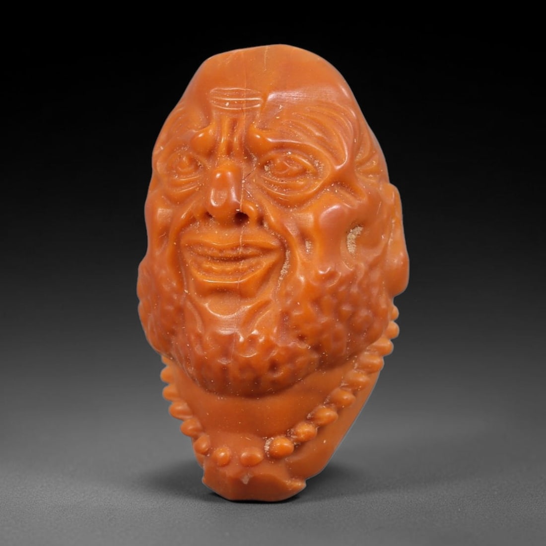 Hand Carved Chinese Natural Olive Nut Drilled Art Bead, 45ZQ (1 of 1)