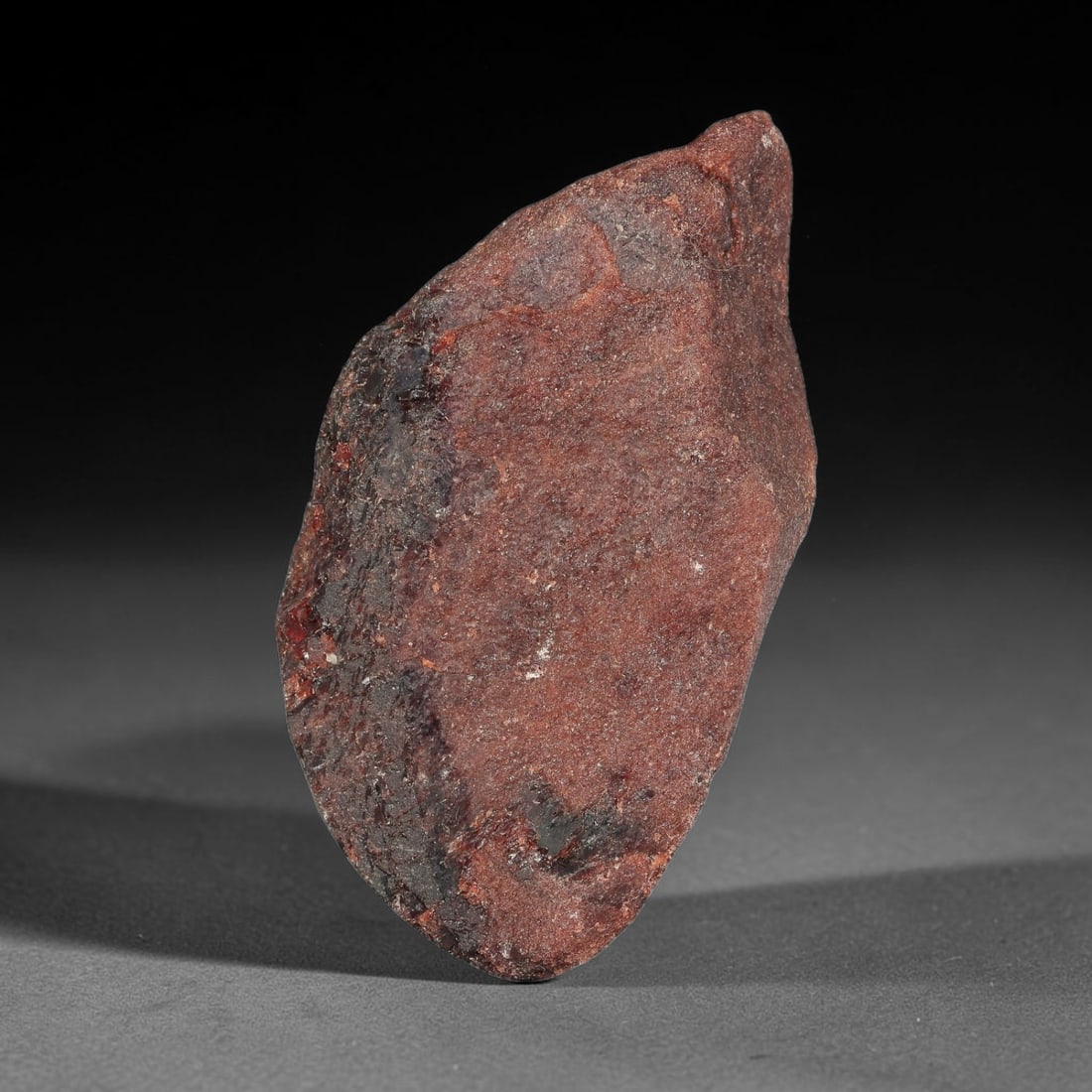 162g Natural Red Garnet Rough Gemstone, Raw Garnet Crystal, 73TV: Natural red garnet rough specimen , measuring 87.3x46.8x20.7mm. Unpolished raw matrix stone with rich reddish tones, natural surface texture, white mineral coating and small yellow crystal inclusions 