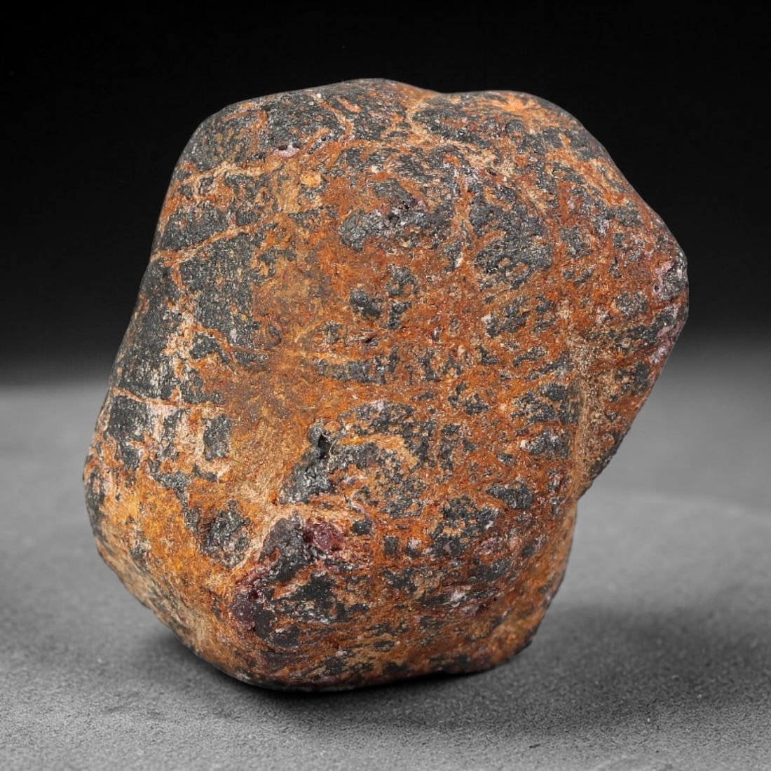 189.30 Carats Natural Red Garnet Rough Gemstone, Raw Garnet Crystal, 93YT: Natural red garnet rough specimen , measuring 30.6x23.9x22.5mm. Unpolished raw matrix stone with rich reddish tones, natural surface texture, white mineral coating and small yellow crystal inclusions 