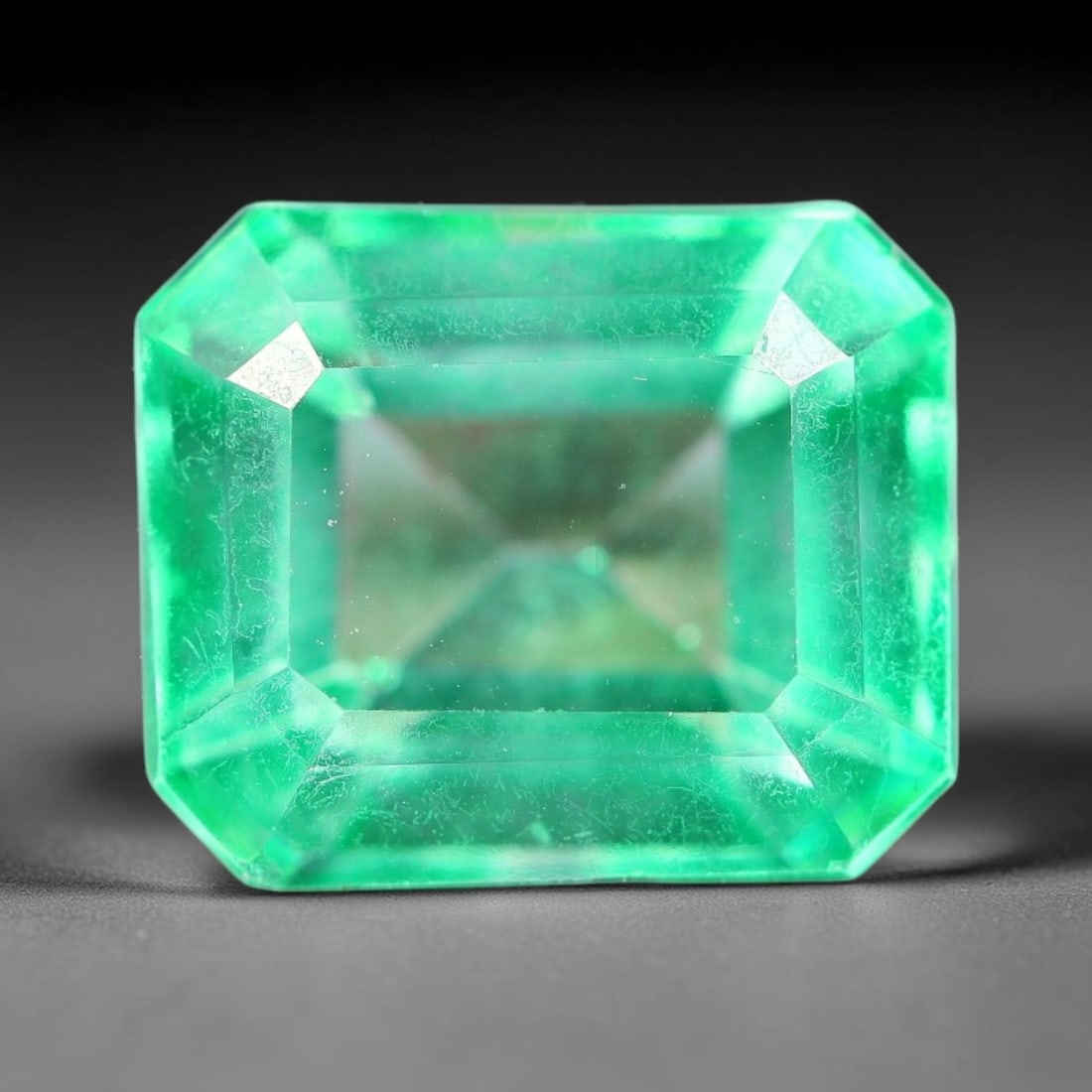 7.34 Carats Natural Brazilian Green Topaz Faceted Loose Gemstone, 76SA: This natural topaz originates from Brazilian mineral formations and undergoes professional faceted lapidary finishing with uniform high-gloss polishing across all outer crystal facets. Natural fine in