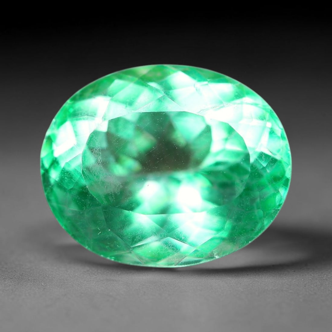 8.46 Carats Natural Brazilian Green Topaz Faceted Loose Gemstone, 70SA: This natural topaz originates from Brazilian mineral formations and undergoes professional faceted lapidary finishing with uniform high-gloss polishing across all outer crystal facets. Natural fine in