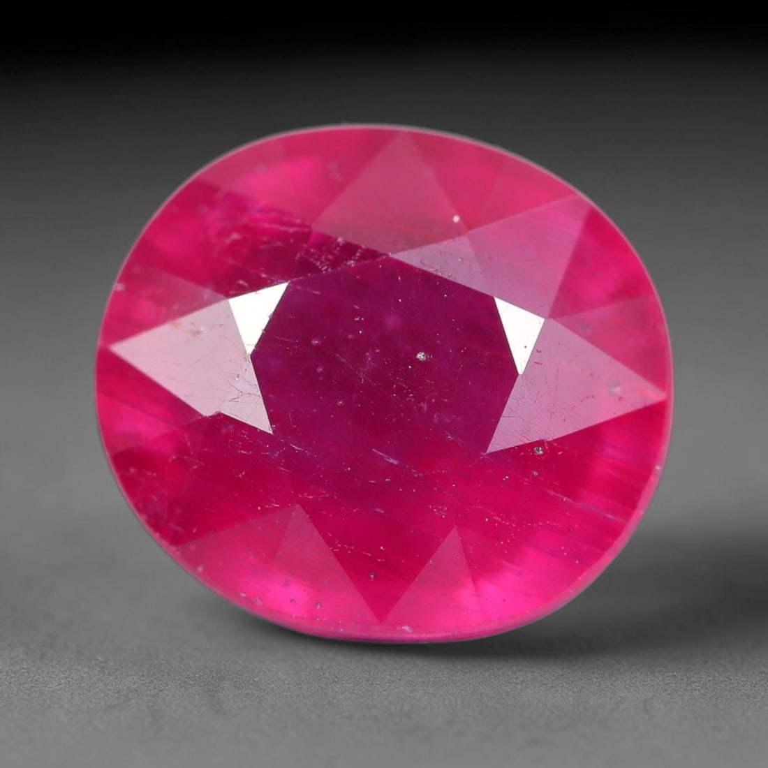 8.42 Carats Natural Mozambique Ruby Oval Faceted Loose Gemstone, 29SA (1 of 1)