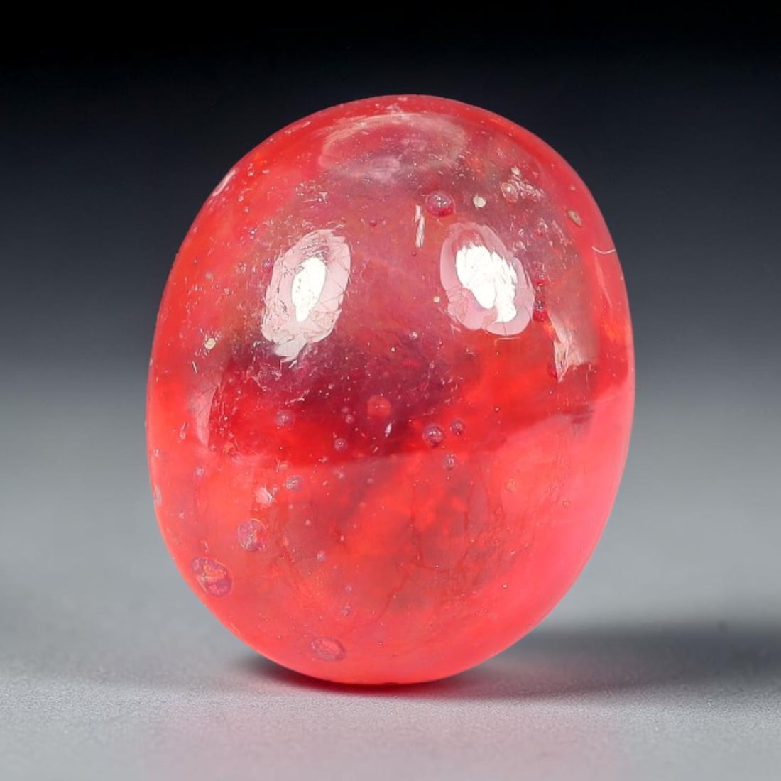 8.59Carats Natural Mozambique Ruby Cabochon Loose Gemstone, 67SA: This ruby originates from Mozambique natural mineral deposits and receives professional cabochon grinding and polishing treatment to form a smooth glossy exterior surface. Tiny mineral particles and n