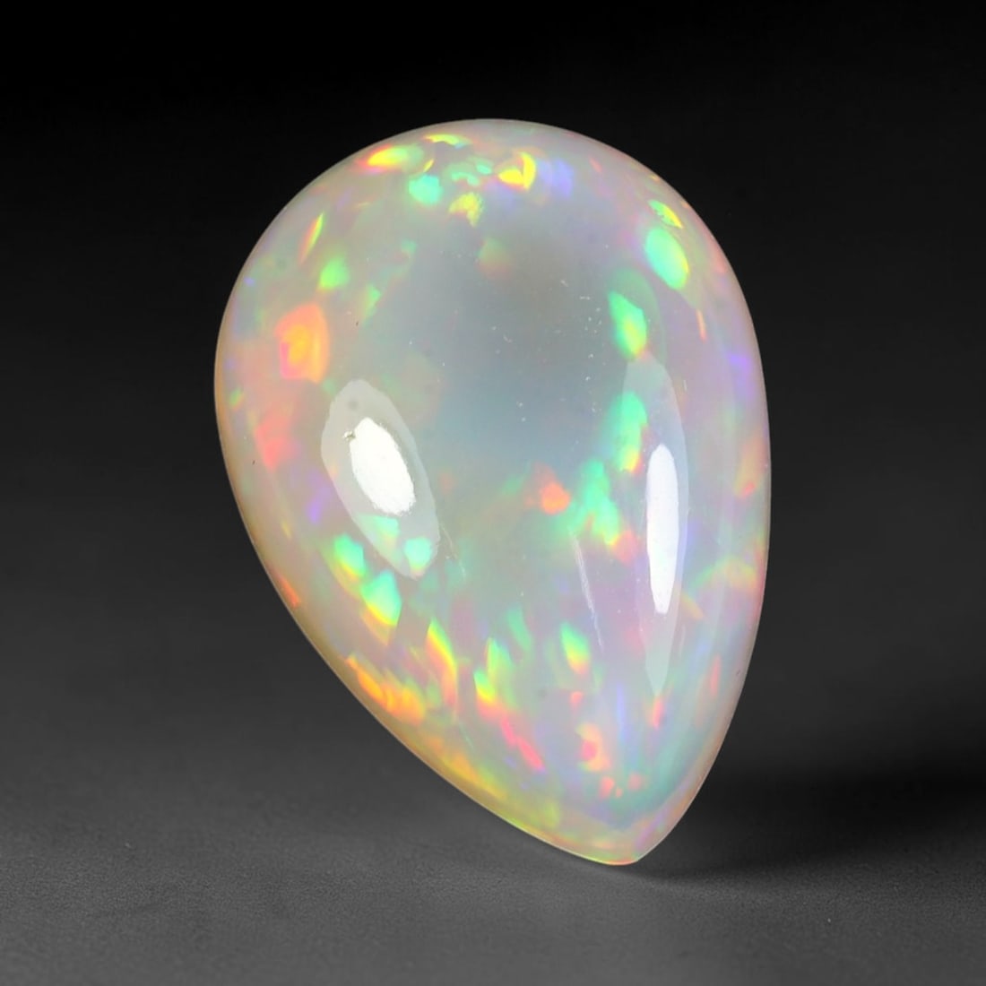 19.66ct Natural Multicolor Fire Ethiopian Welo Solid Opal Cabochon, 63TY (1 of 1)