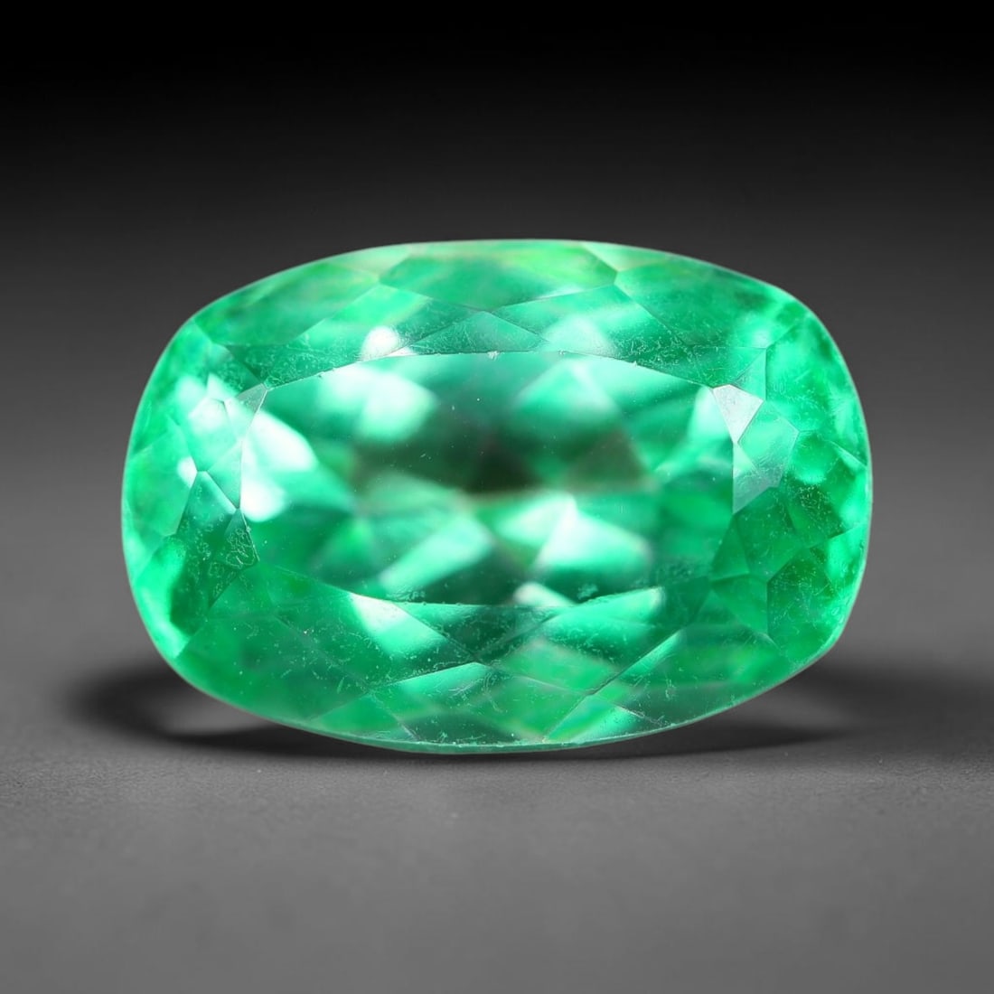 8.97 Carats Natural Brazilian Green Topaz Faceted Loose Gemstone, 72SA: This natural topaz originates from Brazilian mineral formations and undergoes professional faceted lapidary finishing with uniform high-gloss polishing across all outer crystal facets. Natural fine in
