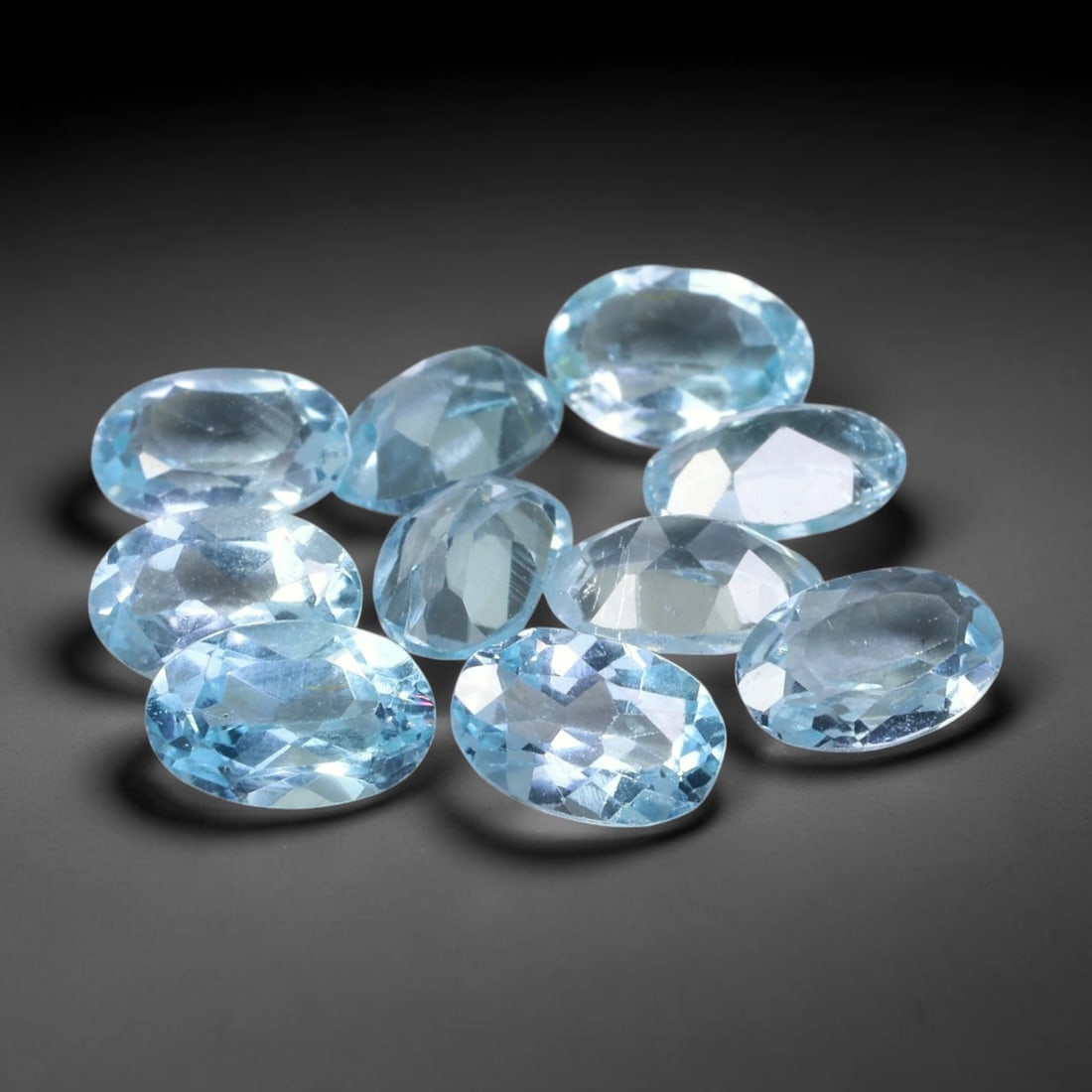 5.13 Carats Natural Brazilian Sky Blue Topaz Oval Faceted Loose Gemstone, 53TS: Constructed from genuine natural topaz sourced from Brazilian mineral deposits, the raw material has been refined through professional faceted lapidary processing with consistent glossy polishing acro